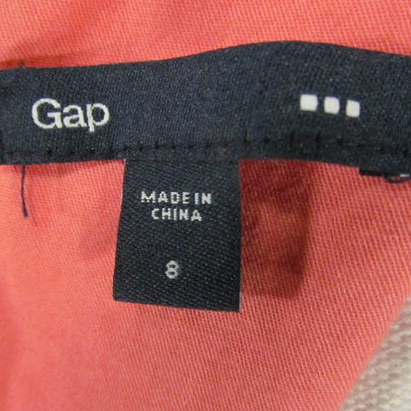 Gap Dress Size 8 Orange Beige Sleeveless - Picture 3 of 4